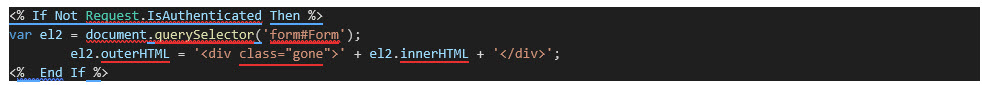 Code example